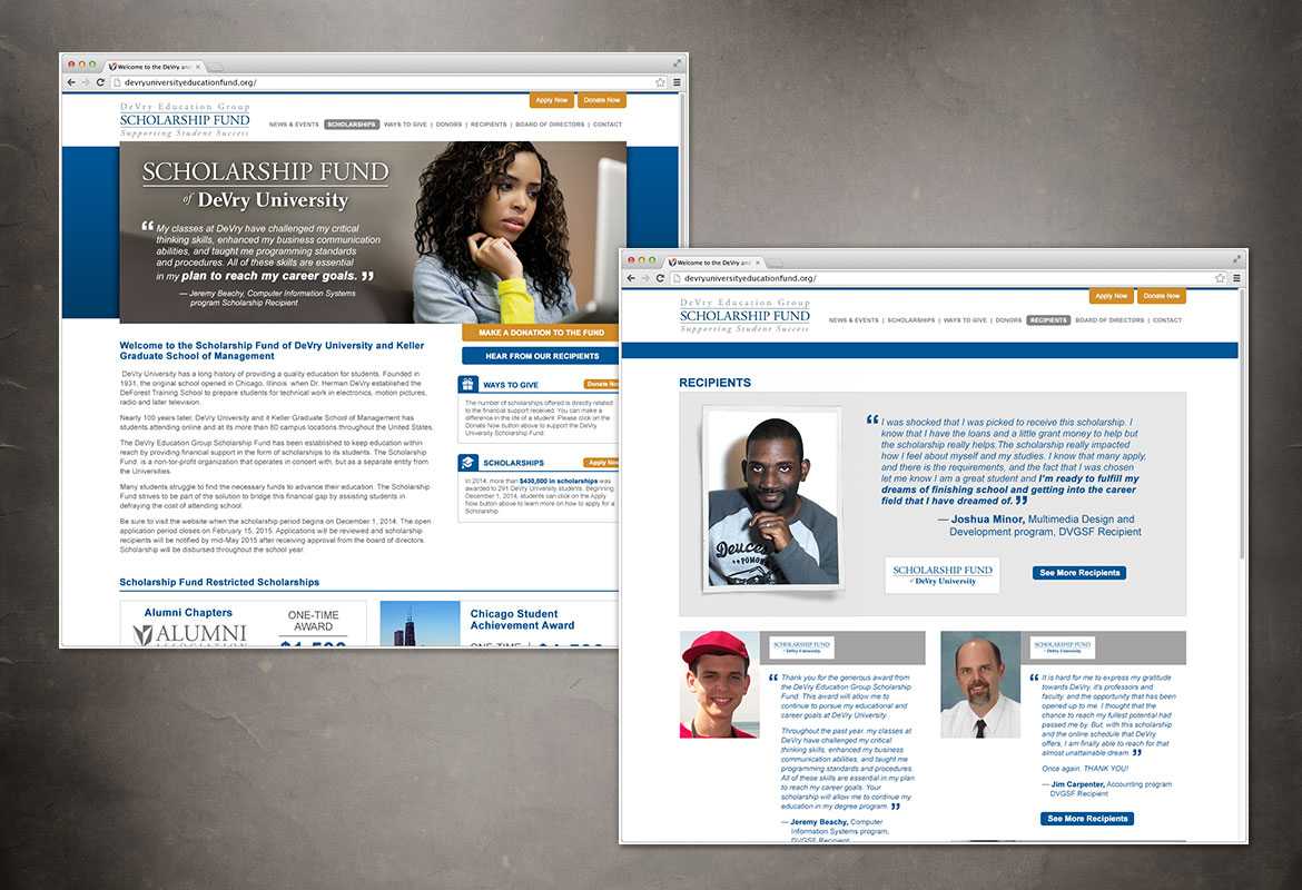 Adtalem Global Education Website Interior Pages